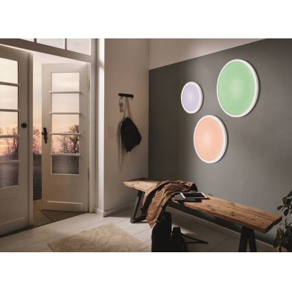 Eglo 33341 - LED RGBW zatemnljivo stropno svetilo SARSINA-C LED/16W/230V 2700-6500K premer 30 cm + daljinski upravljalnik