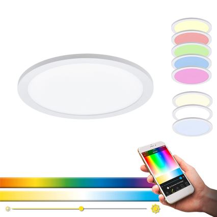 Eglo 33341 - LED RGBW zatemnljivo stropno svetilo SARSINA-C LED/16W/230V 2700-6500K premer 30 cm + daljinski upravljalnik