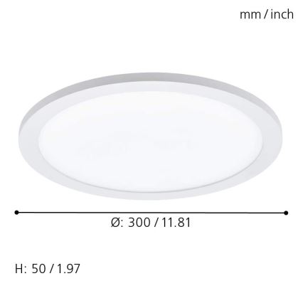 Eglo 33341 - LED RGBW zatemnljivo stropno svetilo SARSINA-C LED/16W/230V 2700-6500K premer 30 cm + daljinski upravljalnik