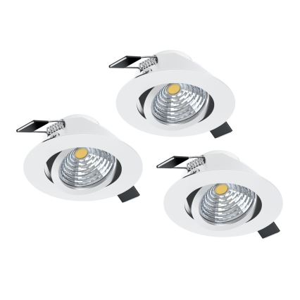 Eglo - SET 3xLED Zatemnitvena svetilka 3xLED/6W/230V bela