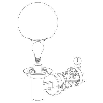 Eglo 33564 - LED Zunanja stenska svetilka NISIA-C LED/9W/230V IP44