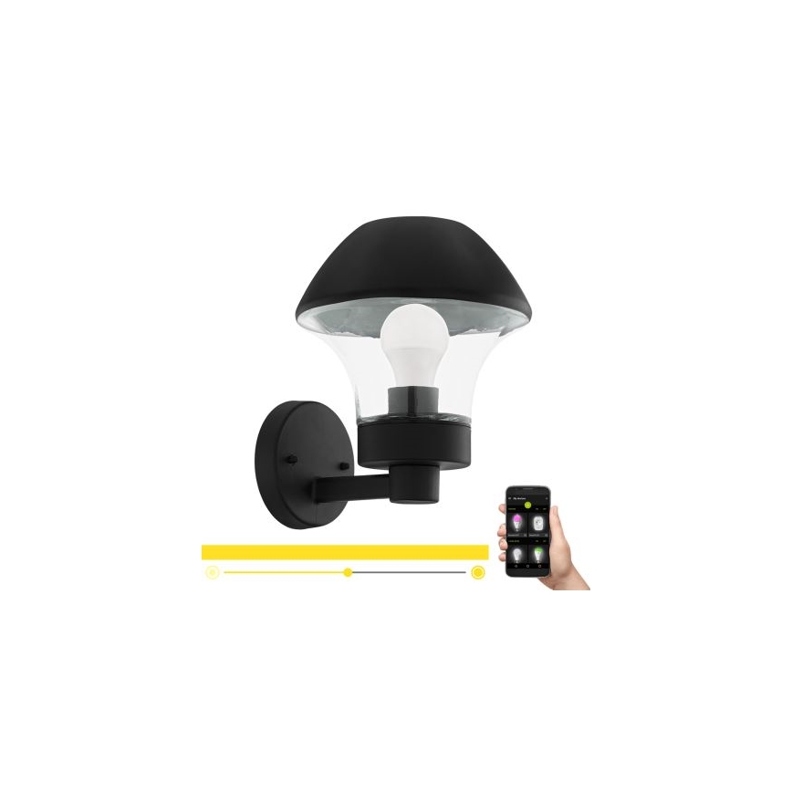 Eglo 33567 - LED zunanja stenska svetilka z zatemnitvijo VERLUCCA-C 1xE27/9W/230V IP44