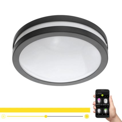 Eglo 33571 - zatemnljivo LED stropno svetilo za kopalnico LOCANA-C LED/14W/230V IP44 antracit
