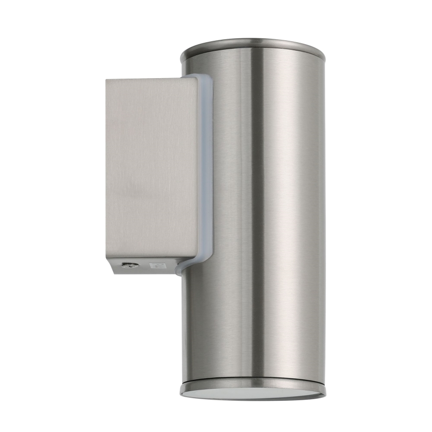 Eglo 33581 - LED RGBW zatemnjiva zunanja stenska svetilka RIGA 1xGU10/5W/230V 2700-6500K IP44 matni krom
