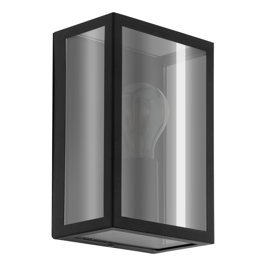 Eglo - Zunanja stenska svetilka 1xE27/60W/230V IP44 črna/dimna