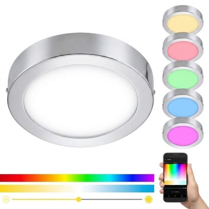 Eglo 33667 - LED RGBW Zatemnitvena kopalniška stropna svetilka FUEVA-C LED21W/230V pr. 30 cm IP44