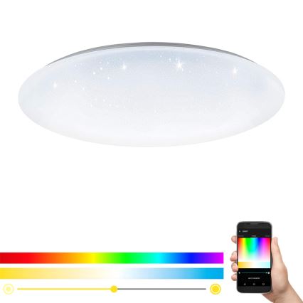 Eglo 33669 - LED RGBW Zatemnitvena stropna svetilka TOTARI-C LED/43W/230V 2700-6500K bela + Daljinski upravljalnik