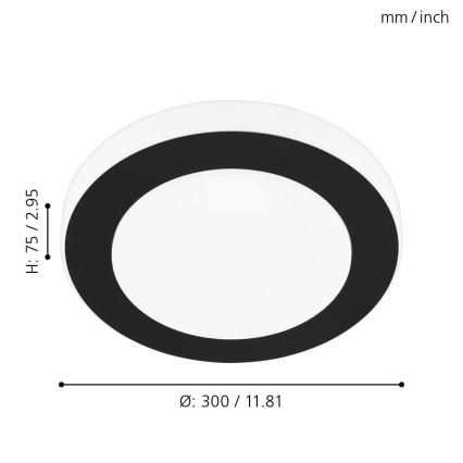 Eglo - LED Kopalniška stropna svetilka LED/11W/230V IP44