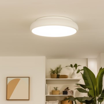 Eglo 33764 - LED RGBW zatemnljivo stropno svetilo RIODEVA-C 1xLED/27W/230V 2700-6500K premer 44,5 cm bela