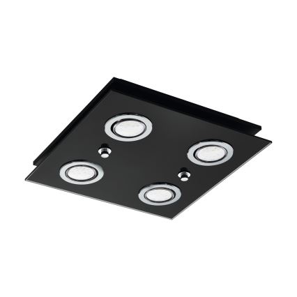 Eglo - LED Stropna svetilka 4xGU10/2,8W/230V 3000K črna