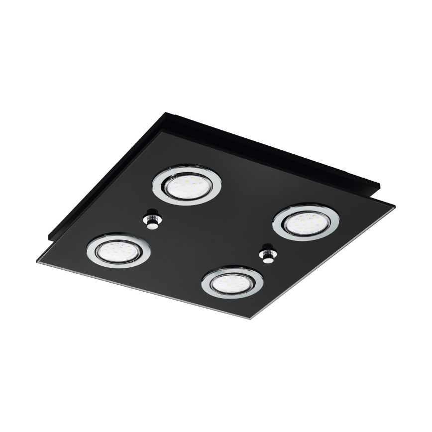 Eglo - LED Stropna svetilka 4xGU10/2,8W/230V 3000K črna