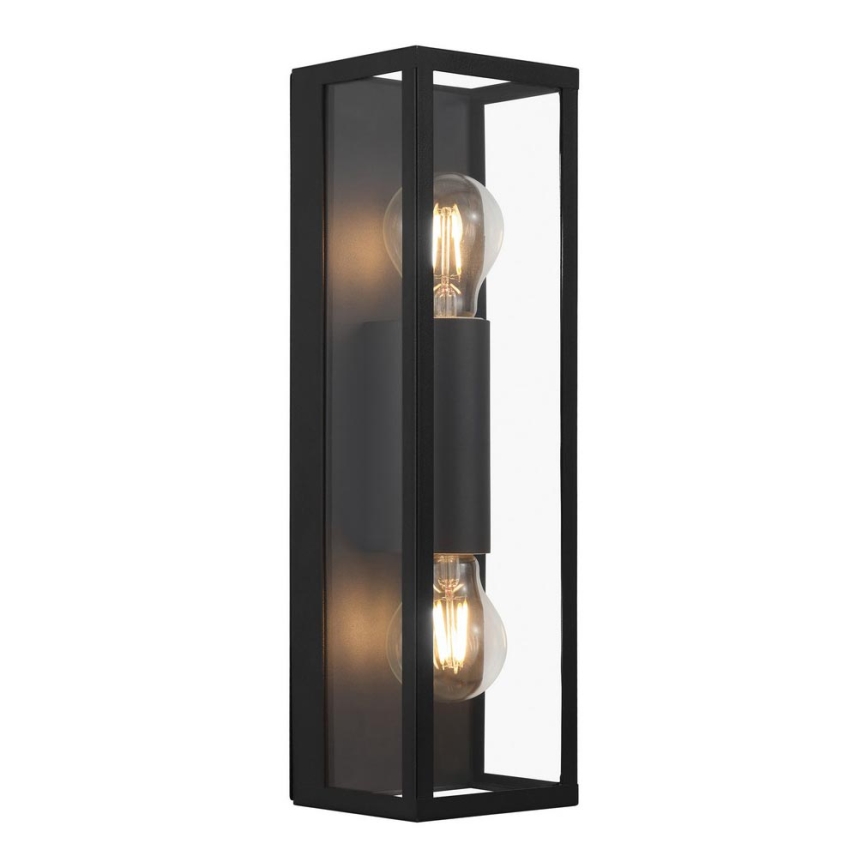 Eglo 33856 - Zunanja stenska svetilka ALAMONTE 2xE27/60W/230V IP44 črna