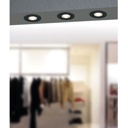 Eglo - LED Zatemnitvena vgradna svetilka LED/6W/230V črna
