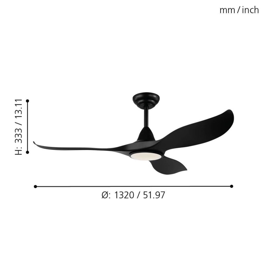 Eglo - LED Stropni ventilator LED/15W/230V + Daljinski upravljalnik