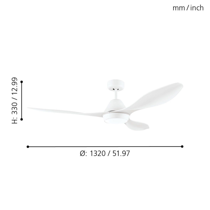 Eglo - LED Stropni ventilator LED/18W/230V + Daljinski upravljalnik