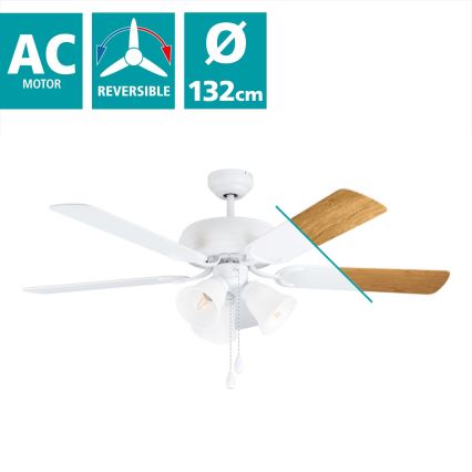 Eglo - Stropni ventilator 3xE27/40W/230V bel