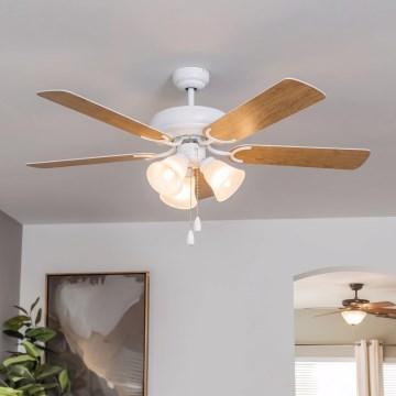Eglo 35076 - Stropni ventilator LAS PALMAS 3xE27/40W/230V rjav