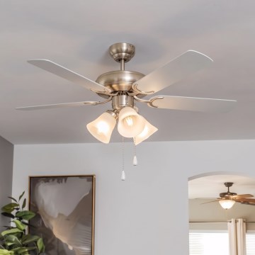 Eglo 35077 - Stropni ventilator LAS PALMAS 3xE27/40W/230V siv