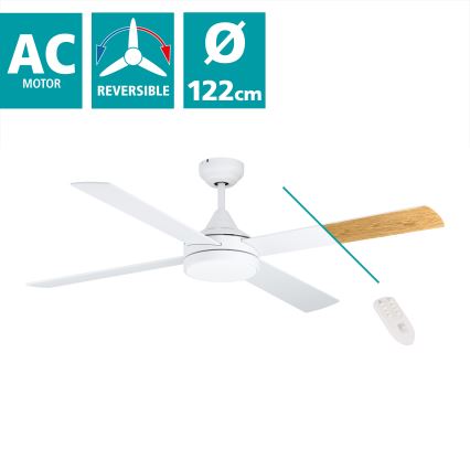 Eglo - LED Stropni ventilator LED/20W/230V 3000/4000/5000K + Daljinski upravljalnik bela