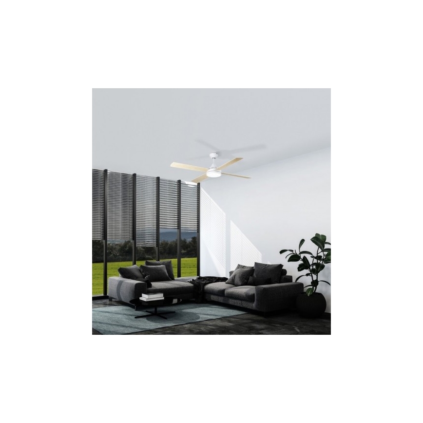 Eglo - LED Stropni ventilator LED/20W/230V 3000/4000/5000K + Daljinski upravljalnik bela