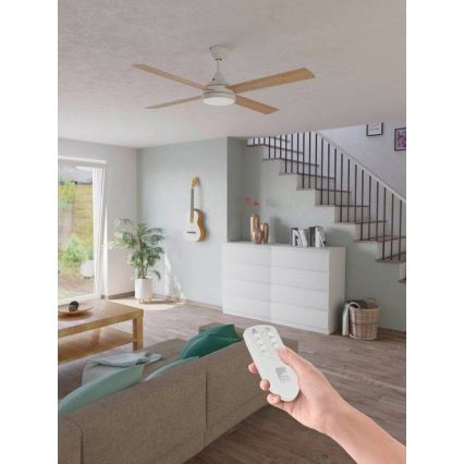 Eglo - LED Stropni ventilator LED/20W/230V 3000/4000/5000K + Daljinski upravljalnik bela