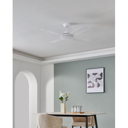Eglo - Stropni ventilator 52W/230V + Daljinski upravljalnik bela