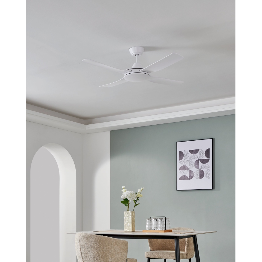 Eglo - Stropni ventilator 52W/230V + Daljinski upravljalnik bela