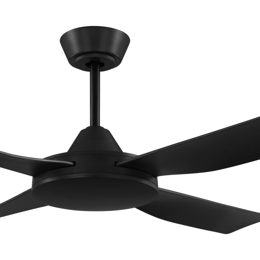 Eglo - Stropni ventilator 52W/230V črna + Daljinski upravljalnik