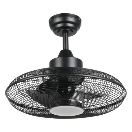 Eglo - LED stropni ventilator LED/15W/230V premer 53 cm črna + daljinski upravljalnik