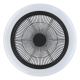 Eglo - LED Zatemnitveni stropni ventilator LED/25,5W/230V črn+daljinski upravljalnik