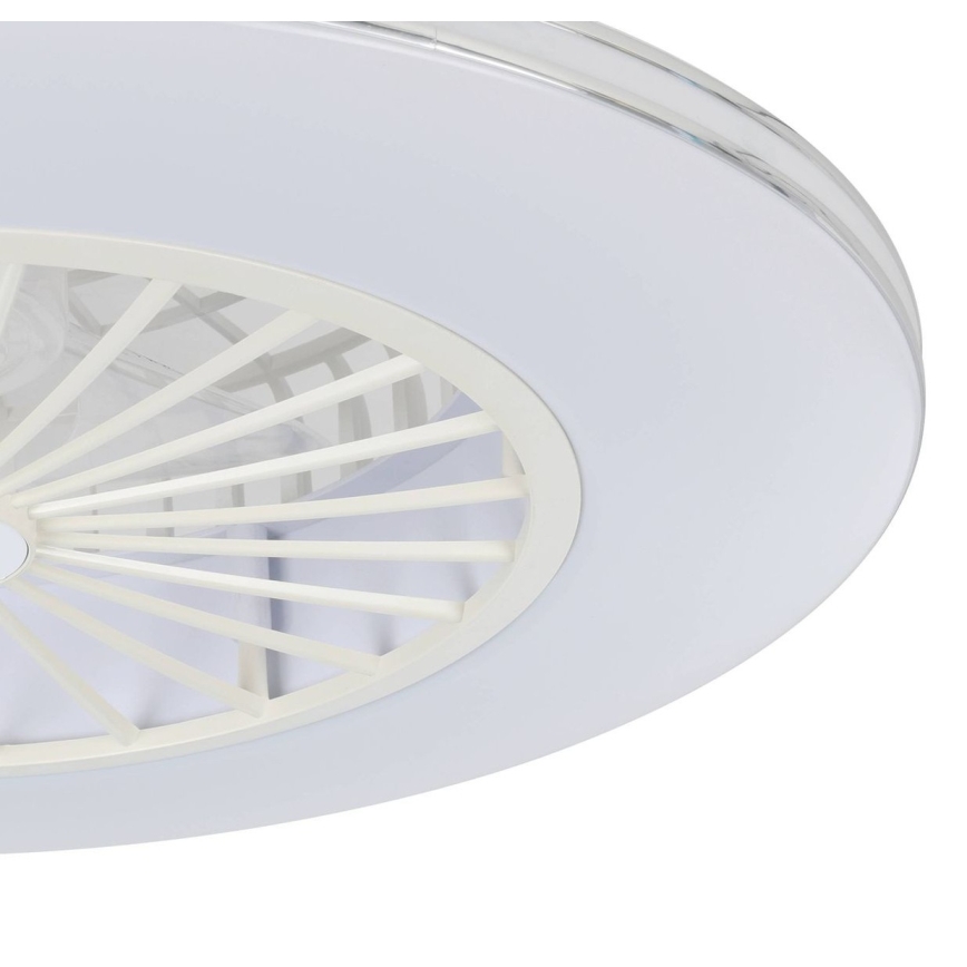 Eglo - LED zatemljiv stropni ventilator 3×LED/12,6W/230V Ø 55 cm bela + daljinski upravljalnik