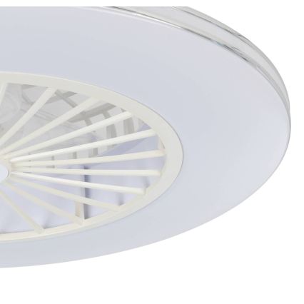 Eglo - LED zatemljiv stropni ventilator 3xLED/12,6W/230V 2700-6500K premer 55 cm bela + daljinski upravljalnik