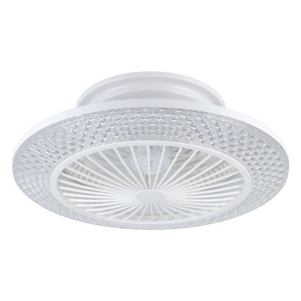 Eglo - Zatemljiv LED stropni ventilator 3xLED/12,6W/230V 2700-6500K, premer 55 cm, bela + daljinski upravljalnik