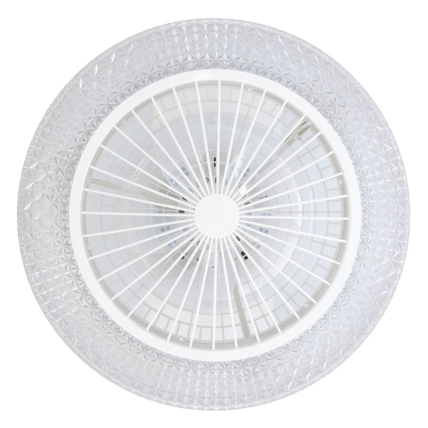 Eglo - Zatemljiv LED stropni ventilator 3xLED/12,6W/230V 2700-6500K, premer 55 cm, bela + daljinski upravljalnik
