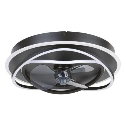 Eglo - LED zatemljiv stropni ventilator 4xLED/9W/230V 2700-6500K premer 50 cm črn + daljinski upravljalnik