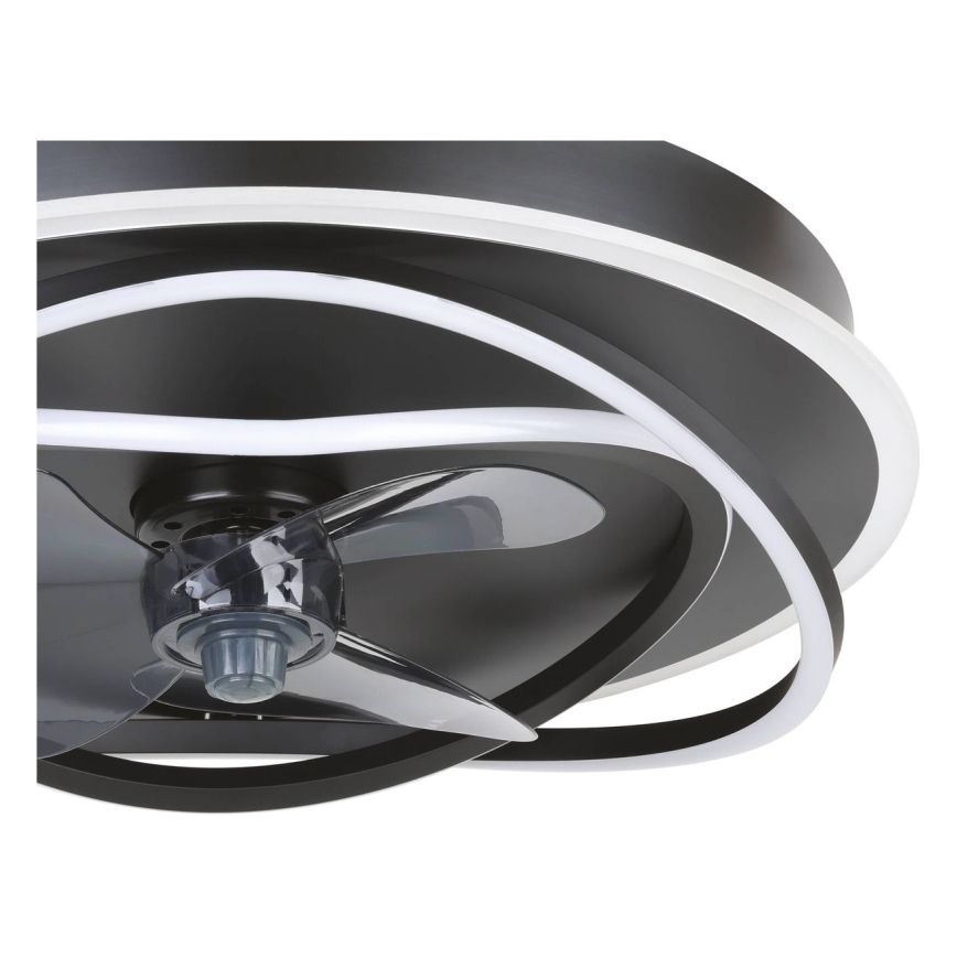 Eglo - LED zatemljiv stropni ventilator 4xLED/9W/230V 2700-6500K premer 50 cm črn + daljinski upravljalnik