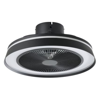Eglo - LED RGBW zatemljiv stropni ventilator 3xLED/8,5W/230V+LED/6W 2700-6500K premer 48 cm črna + daljinski upravljalnik