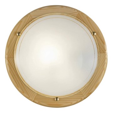 Eglo 3894 - Stropna svetilka UFO 2xE27/60W/230V premer 38 cm borovina