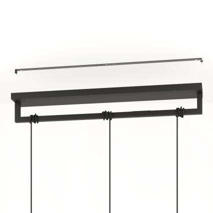 Eglo - Lestenec na vrvici 3xE27/40W/230V črna