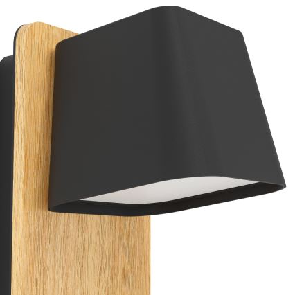 Eglo - Stenska svetilka 1xE27/40W/230V črna/rjava