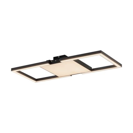 Eglo - LED Zatemnitvena stropna svetilka LED/26,2W/230V 2700-6500K črna + Daljinski upravljalnik