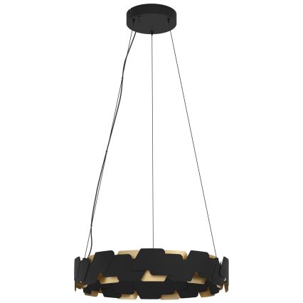 Eglo - LED Zatemnitveni lestenec na vrvici LED/72W/230V 3000K črna/zlata