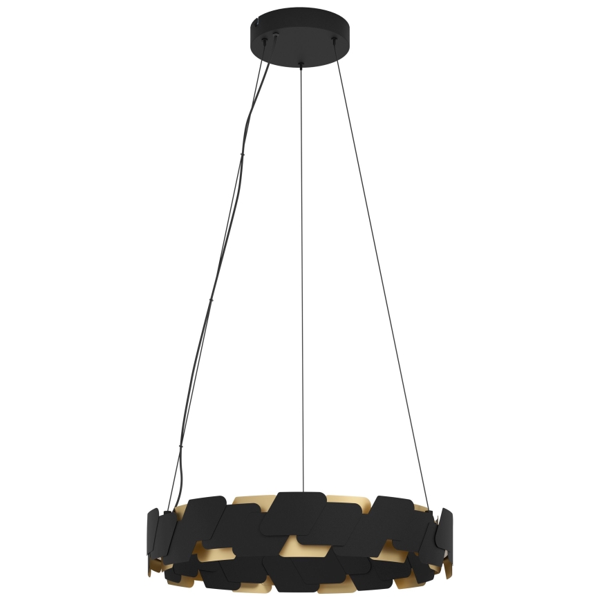 Eglo - LED Zatemnitveni lestenec na vrvici LED/72W/230V 3000K črna/zlata