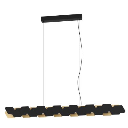 Eglo - LED Zatemnitveni lestenec na vrvici LED/44W/230V 3000K črna/zlata