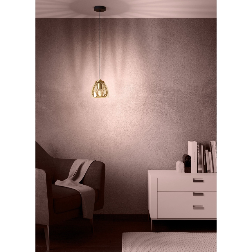 Eglo - Lestenec na vrvici 1xE27/40W/230V zlata