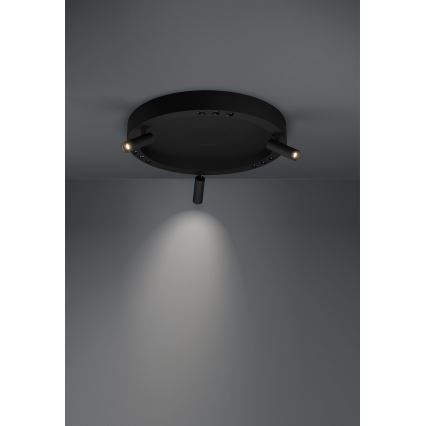 Eglo - LED Zatemnitvena stropna svetilka 3xLED/8W/230V + 3xLED/8,5W 3000K črna + Daljinski upravljalnik