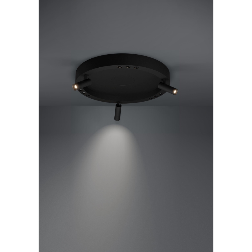 Eglo - LED Zatemnitvena stropna svetilka 3xLED/8W/230V + 3xLED/8,5W 3000K črna + Daljinski upravljalnik