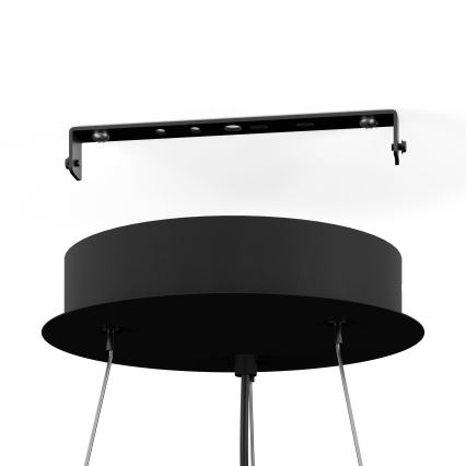 Eglo - LED Zatemnitveni lestenec na vrvici 3xLED/8W/230V + 3xLED/8,5W 3000K črna + Daljinski upravljalnik