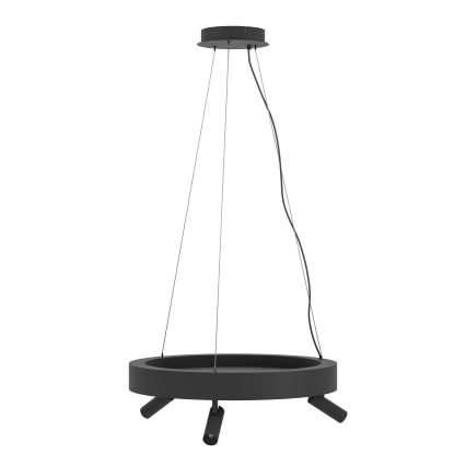 Eglo - LED Zatemnitveni lestenec na vrvici 3xLED/8W/230V + 3xLED/8,5W 3000K črna + Daljinski upravljalnik