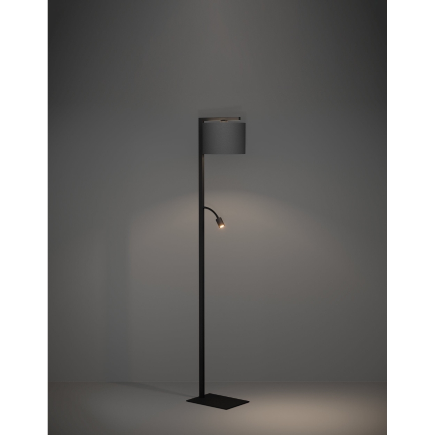 Eglo - LED Talna svetilka 1xE27/40W/230V + LED/3,8W 3000K črna
